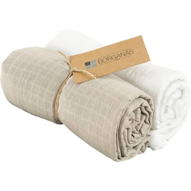 Muslinfilt 2-pack, 70x70, Sand-mullvad
