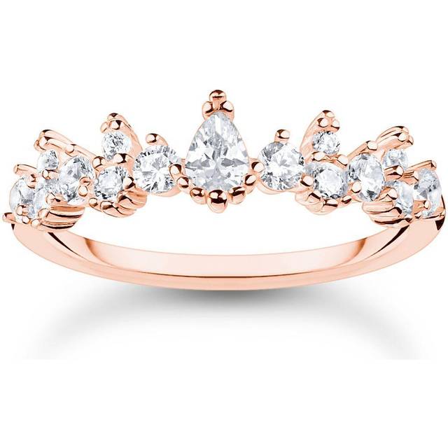Thomas Sabo Ring ice crystals rose gold white TR2415-416-14-58 - ros&#xE9; gold-coloured/white