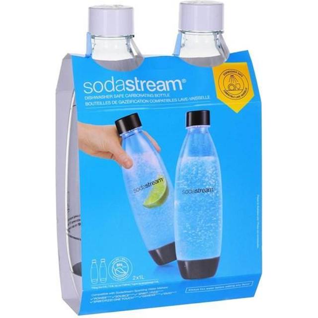 Bottles Sodastream Fuse White (suited for Sodastream sparkling water makers), 2 x 1 l