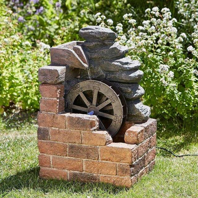 Smart Garden Heywood Mill Water Fountain, Brown