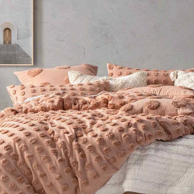 Linen House Haze Pillowcase Pair Cotton Maple, Pink