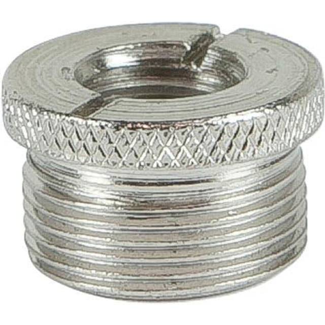 Monoprice Screw Thread Adapter for Microphone Stand (5/8in Male to 3/8in Female) - Chrome