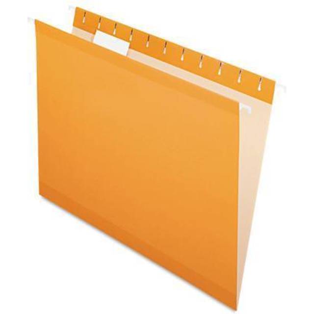 Pendaflex Förstärkt hängande mappar för dokumentförvaring, brevstorlek, orange, 1/5 snitt, 25/BX (4152 1/5 ORA)