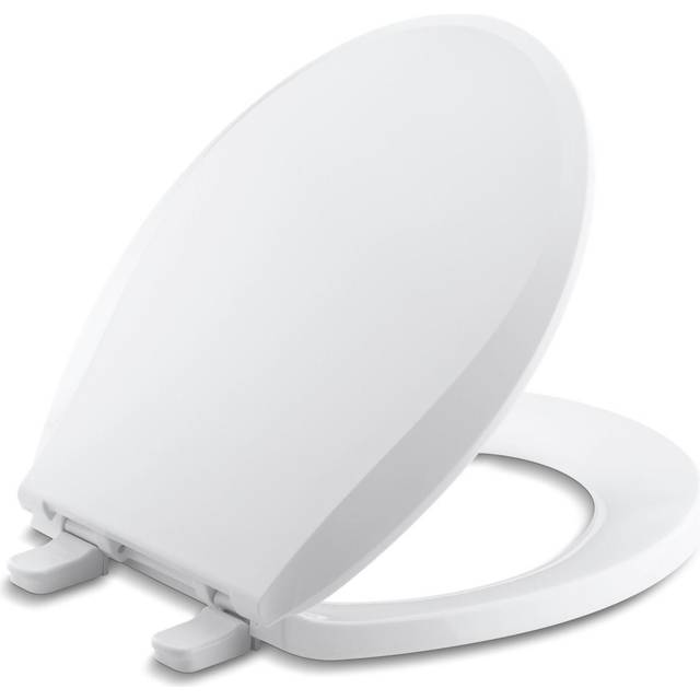 KOHLER K-7316-0 Quick Release Round Front Toilet Seat  White