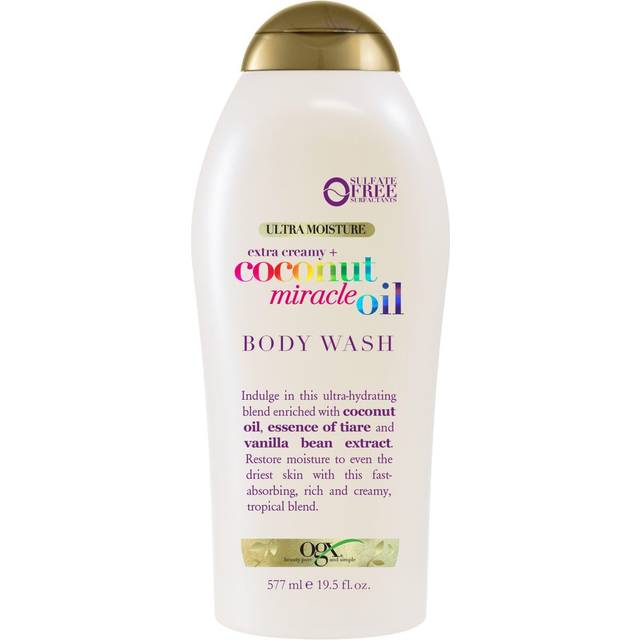 OGX Extra Creamy + Coconut Miracle Oil Ultra Moisture Body Wash  19.5 Fl Oz
