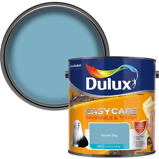 Dulux Easycare Washable and Tough Matt, Nordic Sky 2.5L, Interior Emulsion Paint, Paints, Wall and Ceiling Paints