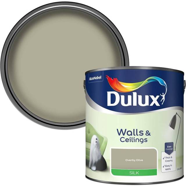Dulux Silk Emulsion Paint - Overtly Olive - 2.5L