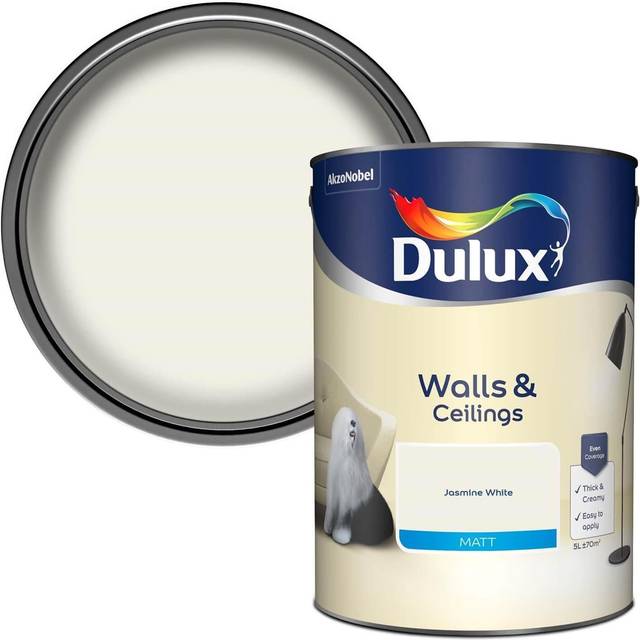Dulux Matt Emulsion Paint - Jasmine White - 5L