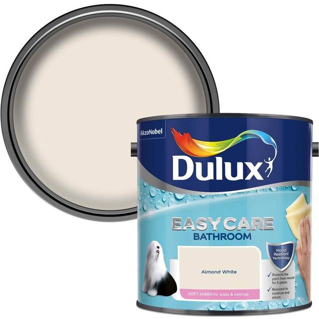 Dulux Bathroom Soft Sheen Emulsion Paint, 2.5L, Almond White