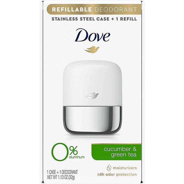 Dove Refillable Deodorant Starter Kit Cucumber & Green Tea, 1.13 oz