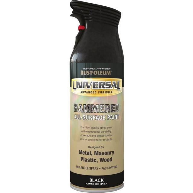 Rust-Oleum Universal Hammered Black Metallic Spray Paint 400ml