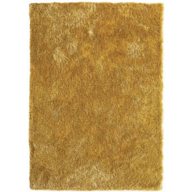 Origins Shimmer Ochre Polyester Shaggy Rug