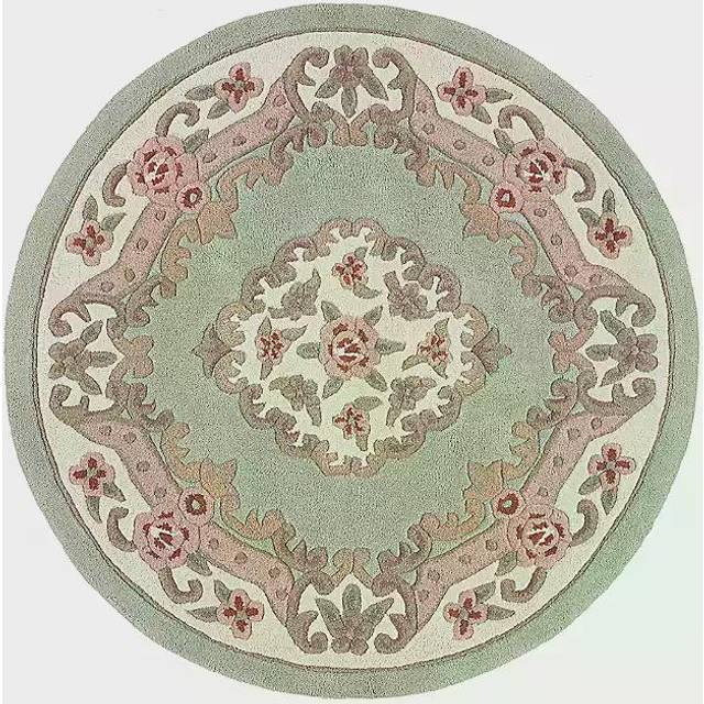 Origins Shensi Green Traditional Circle Rug