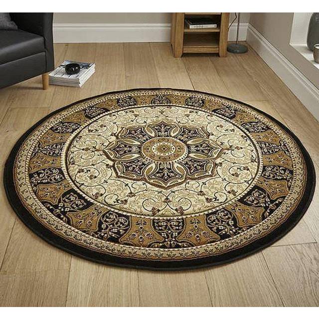 Heritage Round Rug - Heritage Black Cream