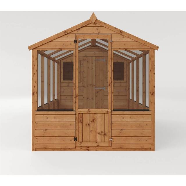 Mercia Apex Greenhouse/Shed Combi - 12 x 6ft, Brown