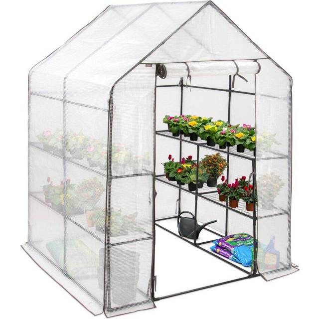 Walk Greenhouse Garden Grow House Reinforced Cover 8 Shelves Extra Large 6ft - Clear - One Size