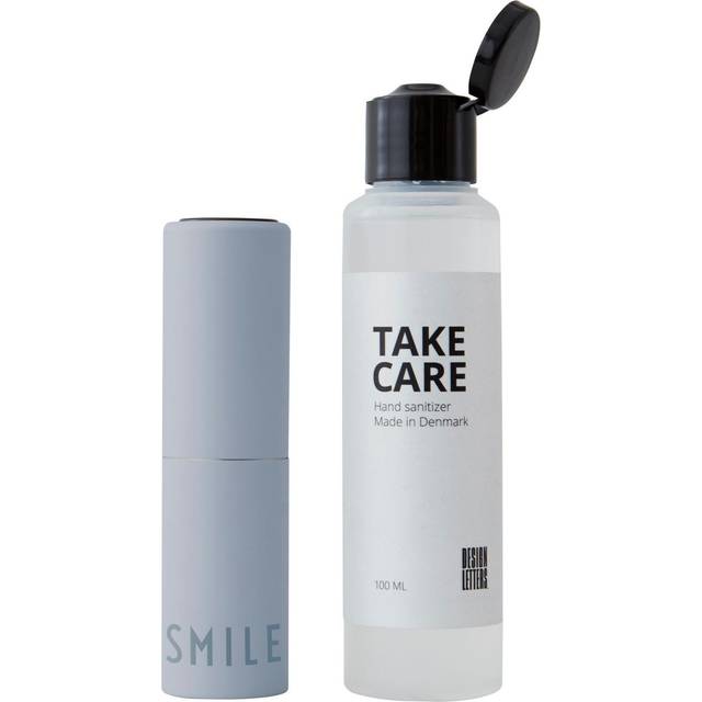 Design Letters Take Care Håndsprit Sæt Smile, Blå