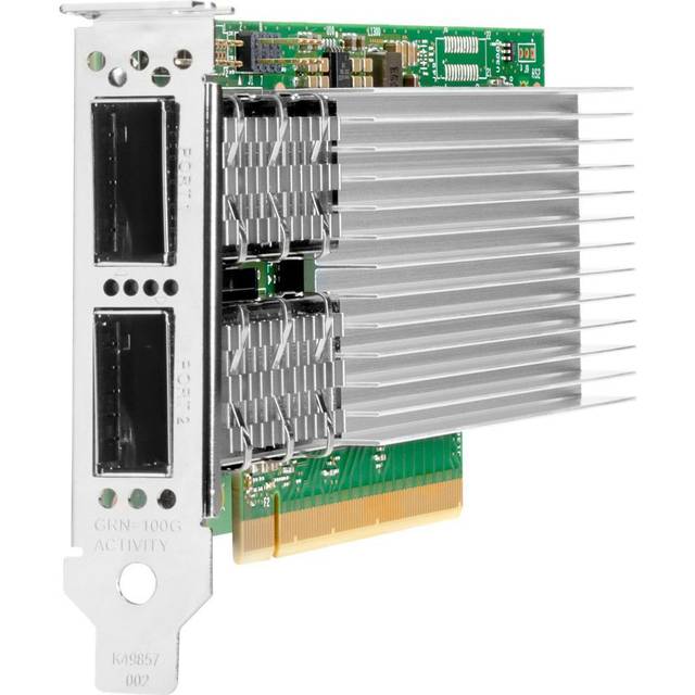 Intel E810-CQDA2 - Nätverksadapter - PCIe 4.0 x16 - 100 Gigabit QSFP28 x 2 - för Edgeline e920, ProLiant DL325 Gen10, DL345 Gen10, DL360 Gen10, DL380 Gen10, DL385 Gen10