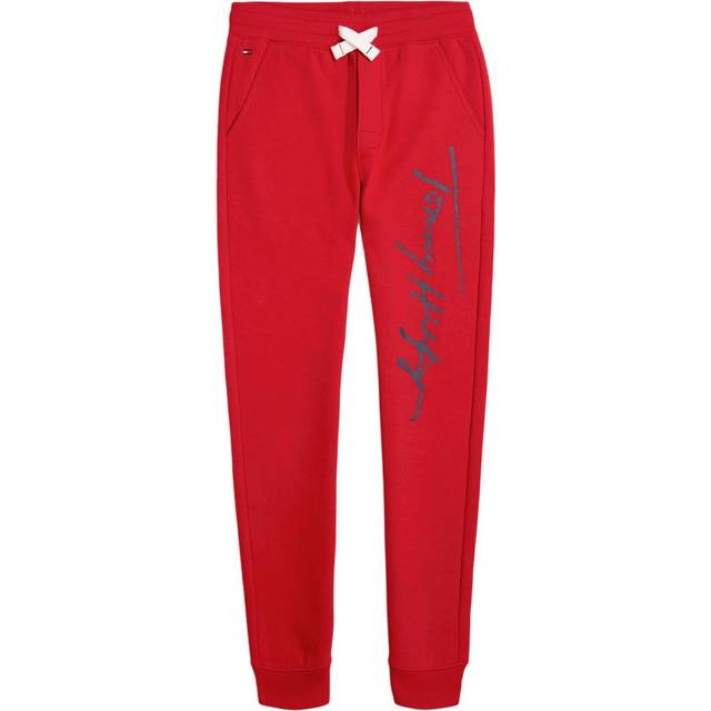 Tommy Hilfiger Boys' Fleece Jogger Sweatpant  Drawstring Closure  Scar