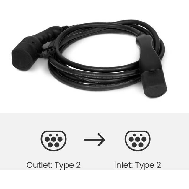 3.7 - 7.4kW EV Domestic Charging Cable, Single Phase, Type 2, 5m Length - ECL02