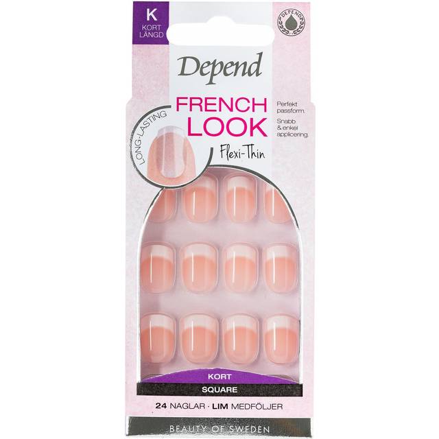 Depend French Look Rosa Short Square 24pcs