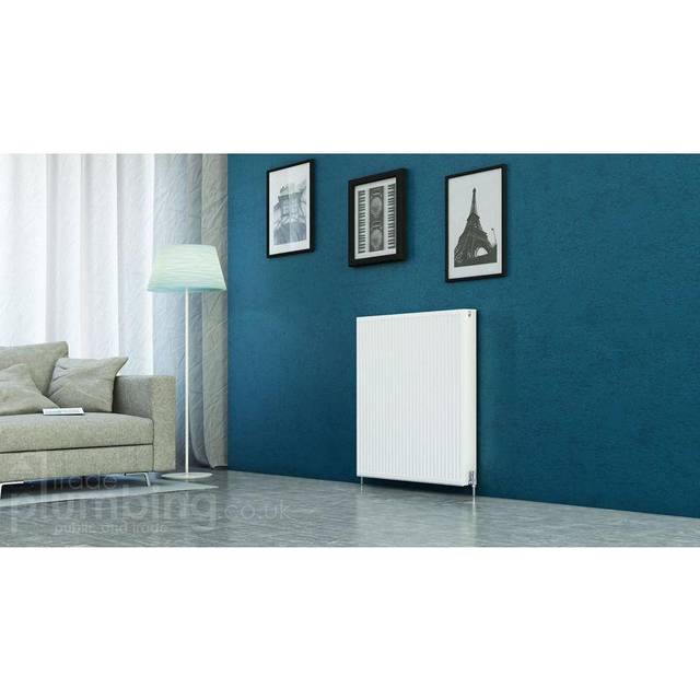 Kartell K-RAD Kompact Type 22 Double Panel with Double Convector Horizontal Radiator | White | Metal | 900mm x 900mm