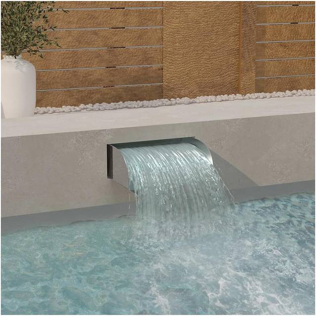 vidaXL Waterfall 45x34x14 cm Stainless Steel 304 - Silver