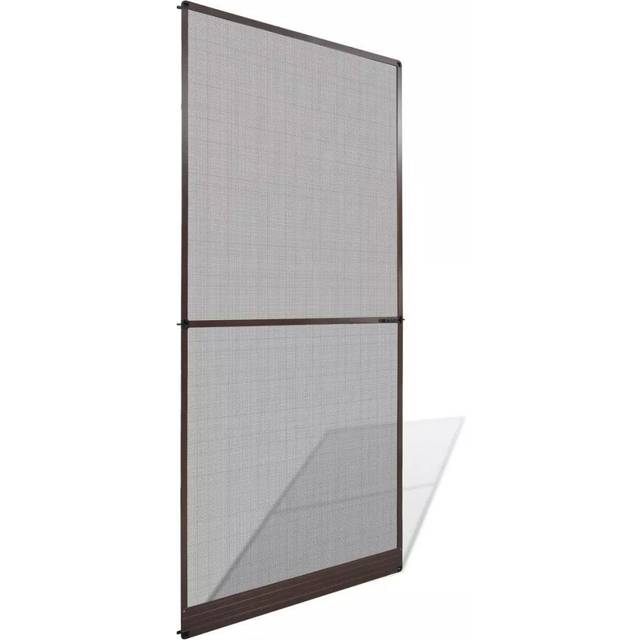 vidaXL Hinged Insect Screen for Doors Brown 100x215cm Fly Mesh Guard Curtain