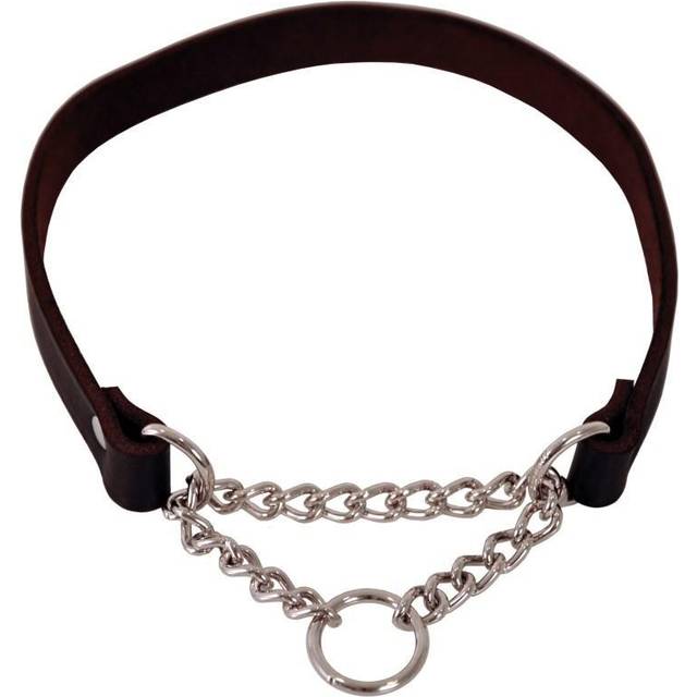 Dogman Lina Halvstryp Läderhalsband Svart - 18mmX60cm
