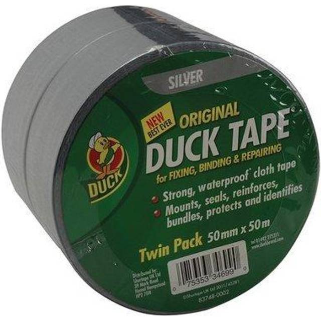 Shurtape Duck Tape Original 50mm x 50m Silver (Twin Pack) SHU211115