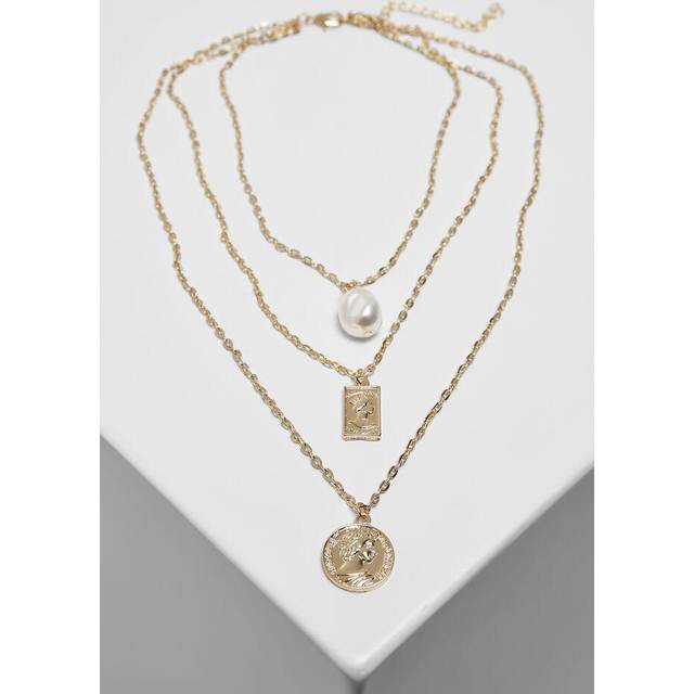Necklace Urban Classics layering perle - Jaune - One size