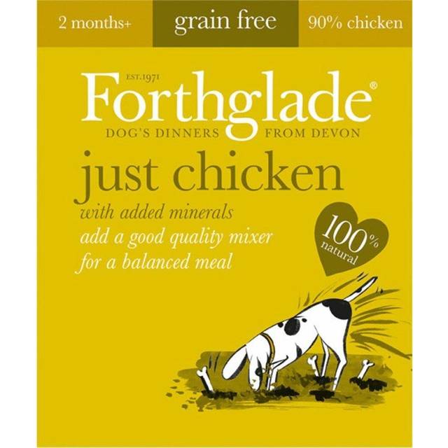 Forthglade Just Grain-Free Natural Wet Dog Food - Just Chicken - 18 x 395g