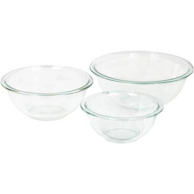 Corningware-Pyrex 6001001 CLR Pyrex 3 piece Mixing Bowl Set - Pack of 2