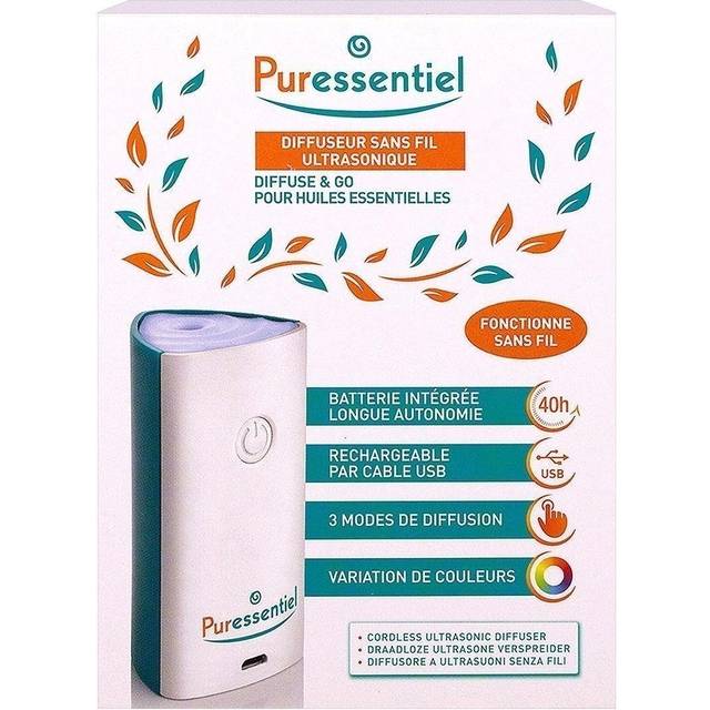 Puressentiel Cordless Ultrasonic Diffuser - Diffuse & Go - Mobile Diffuser - Aromatherapy & Sensorial Wellbeing - Essential Oils