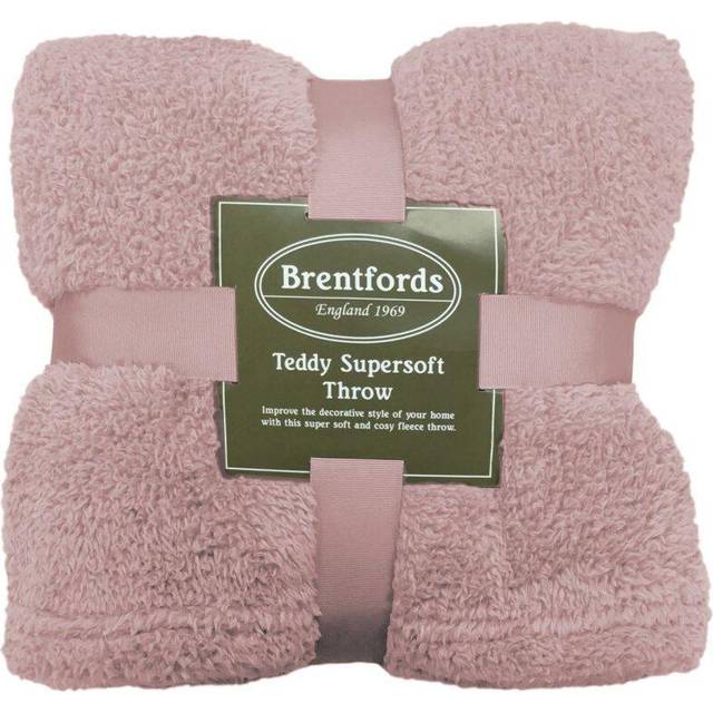 Soft Plain Teddy Fleece Throw - Grey / 200cm