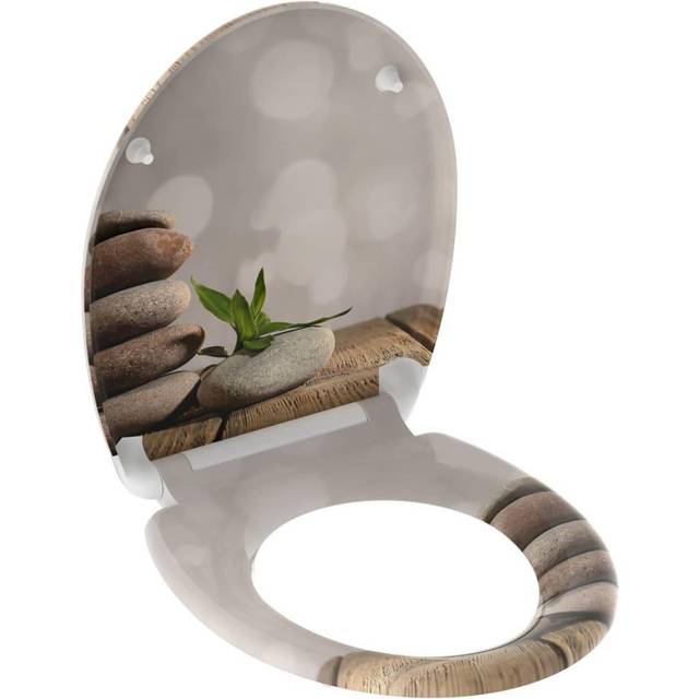 SCH?TTE Toilet Seat with Soft-Close Quick Release Bathroom WC Bidet Seat Kit