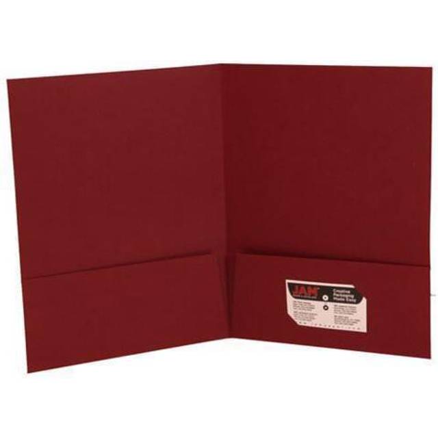 JAM PAPER Two Pocket Textured Linen Presentation Folders - Letter Size Business Folder - Burgundy - 6/Pack