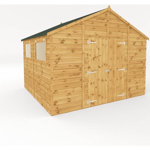 Mercia 10' x 10' Premium Shiplap Apex Workshop, Brown