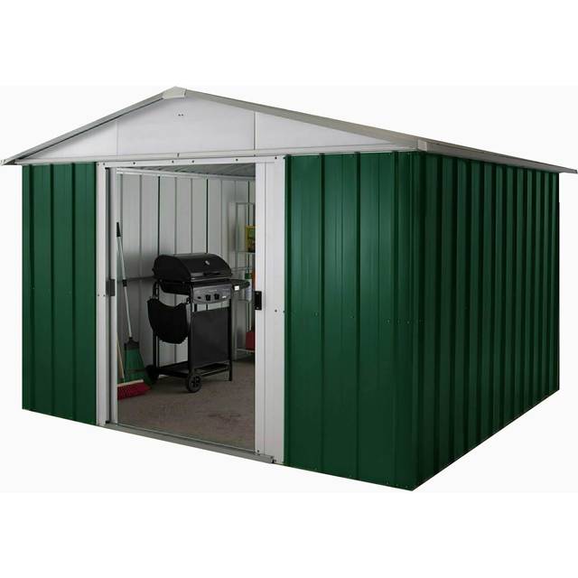 10' x 10' Yardmaster Green Metal Shed (3.03m x 2.98m)