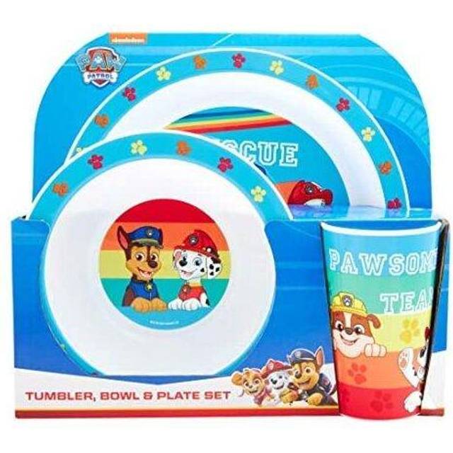 PAW Patrol Rainbow Kids Plastic Diner Set - Blue