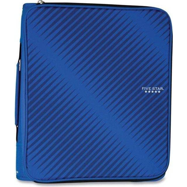 Five Star Zipper Binder  2 Inch 3-Ring Binder for School  6 Pocket Expanding File  880 Sheet Capacity  Cobalt Blue