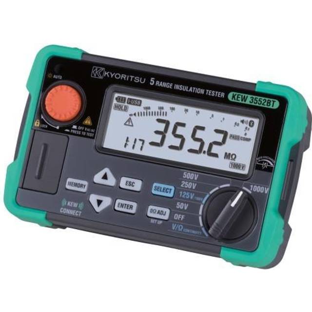 Kyoritsu 3552BT isolationstester - Testhastighed på blot 0,5 sekund!
