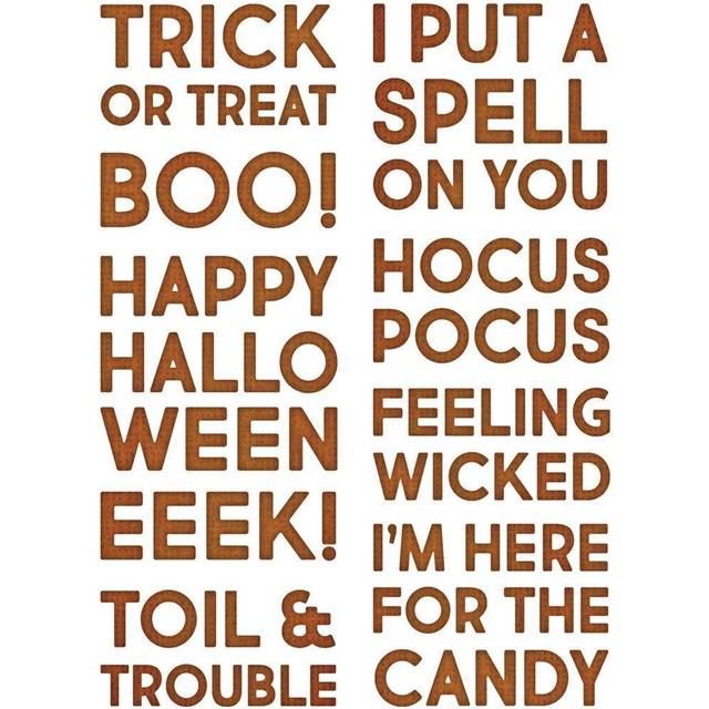 Sizzix Thinlits Die Set 9PK Bold Text Halloween by Tim Holtz | 665995 | Chapter 3 2022, Multicolor, One Size