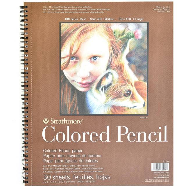 "Strathmore Colored Pencil Spiral Paper Pad 11""X14""-30 Sheets 62477110"