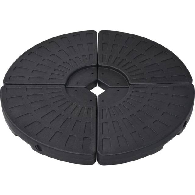 Vidaxl - Umbrella Base Fan-shaped 4 pcs Black