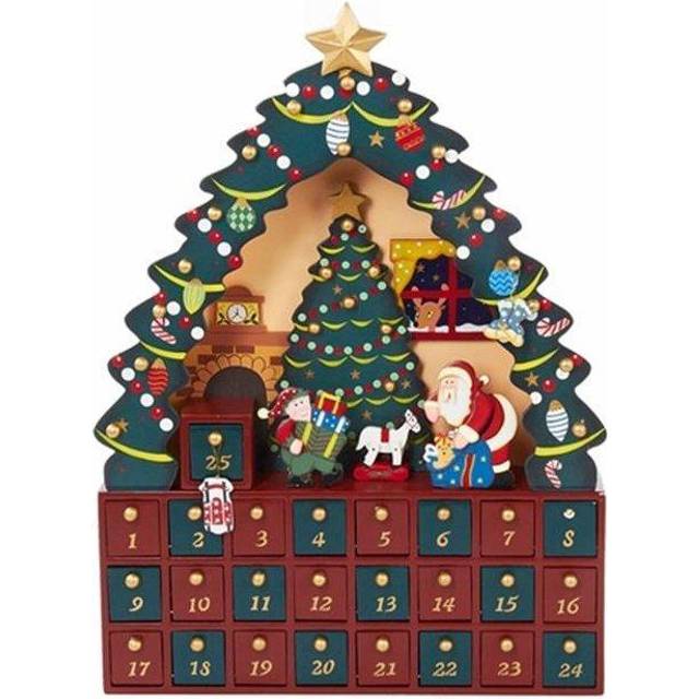 Kurt Adler C6294 16 in. Christmas Tree Advent Calendar - 24 Piece