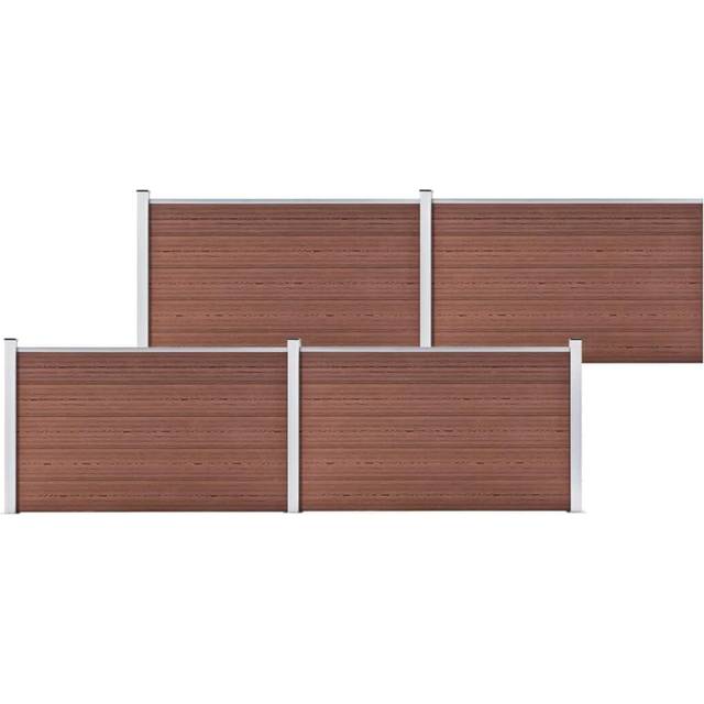 Vidaxl - Garden Fence wpc 699x106 cm Brown