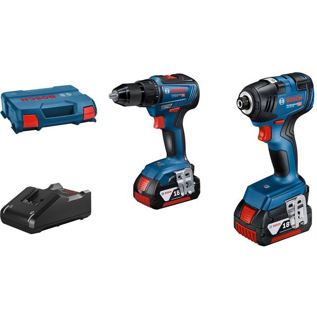 Bosch Verktygsset 18V GDR/GSR med 2st 4,0Ah i L-CASE -