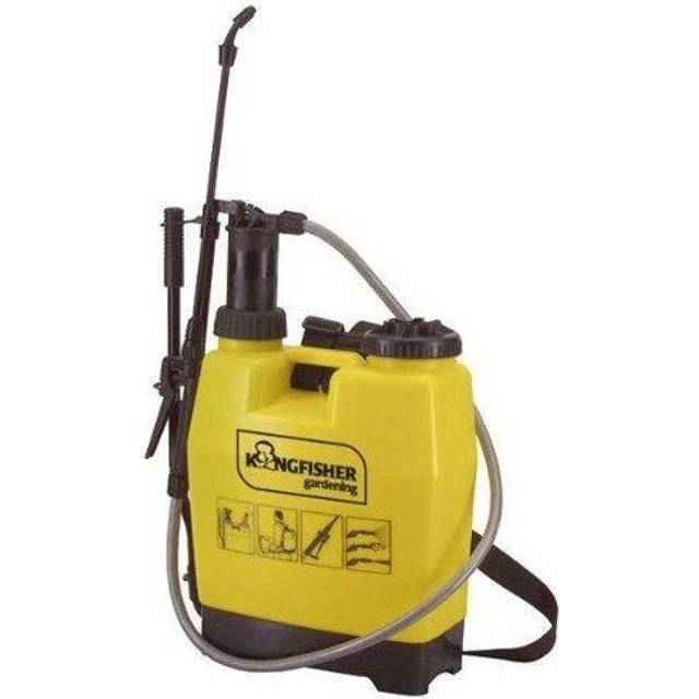 12 Litre Back Pack Knapsack Garden Pressure Sprayer for Weed Fertiliser - Yellow