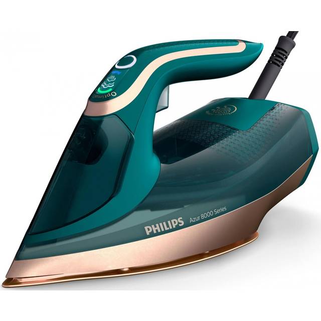 Philips Domestic Appliances Azur 8000-Seriens Ångstrykjärn - 70 G/min Kontinuerlig Ånga, 240g Turbo Ångförstärkning, 3000 W Effekt, Optimaltemp Teknik, Opal Grön (DST8030/70), Grön opal